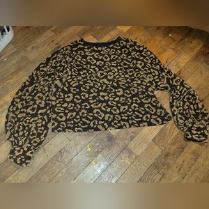 Sparkly Leopard Print Blouse